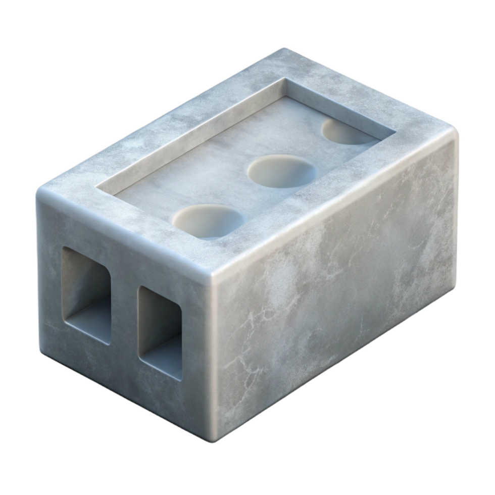 coveted rustic Concrete block, NO BACKGROUND with Transparent Background. genuine png