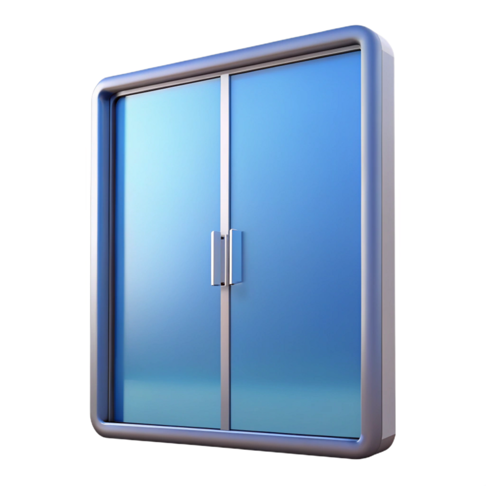 distinguished bohemian Modern sliding glass door panel, NO BACKGROUND with Transparent Background. expertly shot png