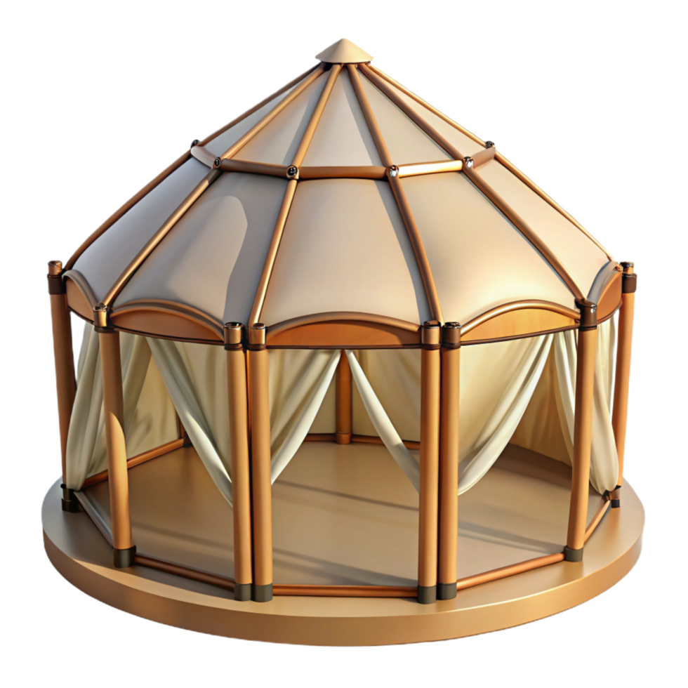 breathtaking nostalgic contemporary Yurt frame structure, NO BACKGROUND with Transparent Background. genuine png