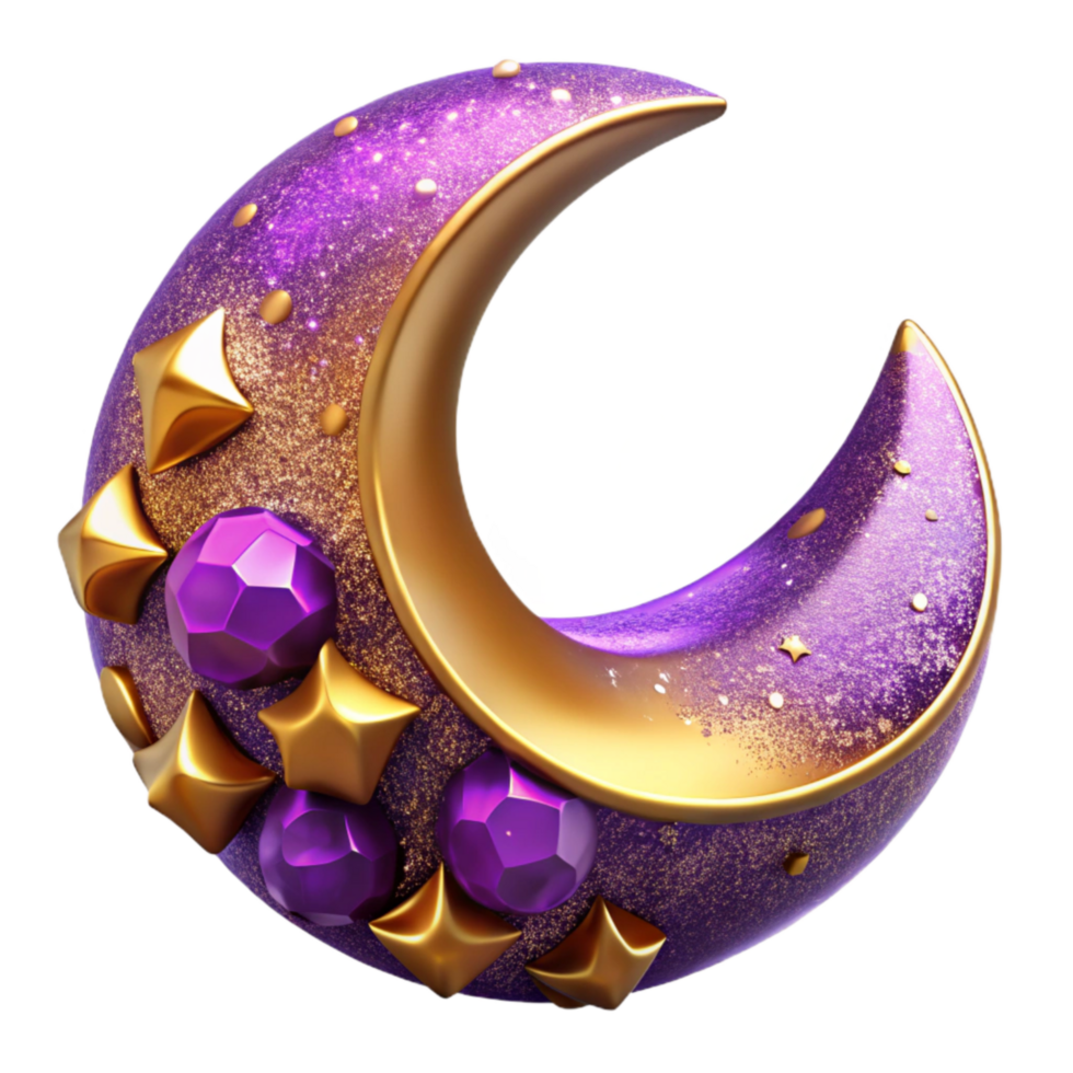 beautiful vintage Purple Crescent Shape Cutout with Soft Edges detailed png