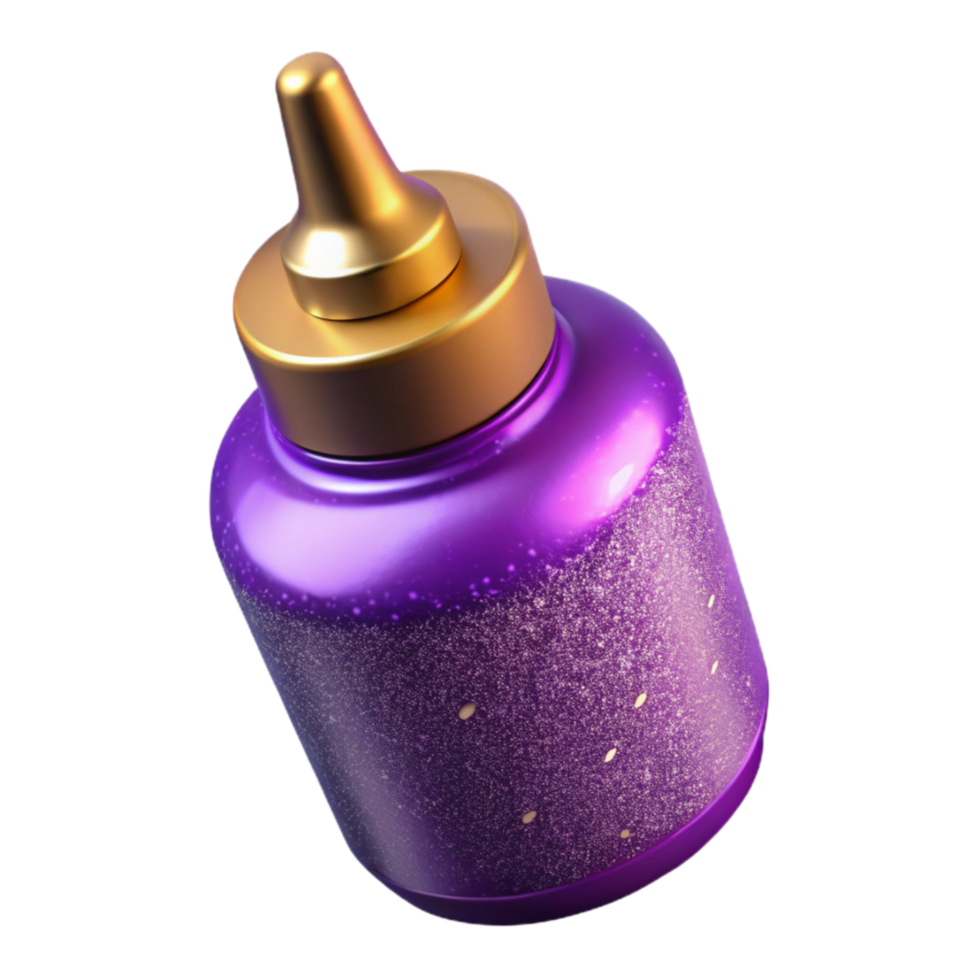 vibrant creative Purple Glitter Glue Bottle Cutout original png