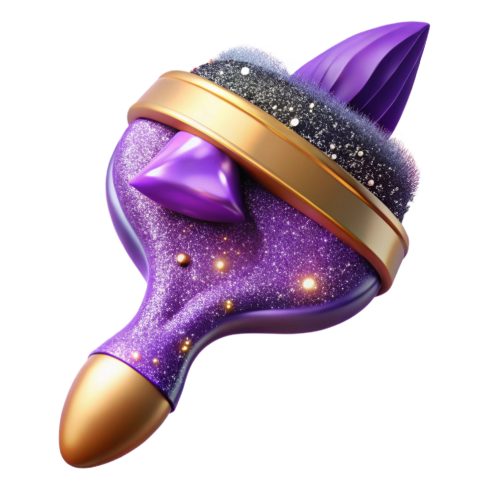 magnificent modern Purple Glitter Paint Brush Cutout genuine png