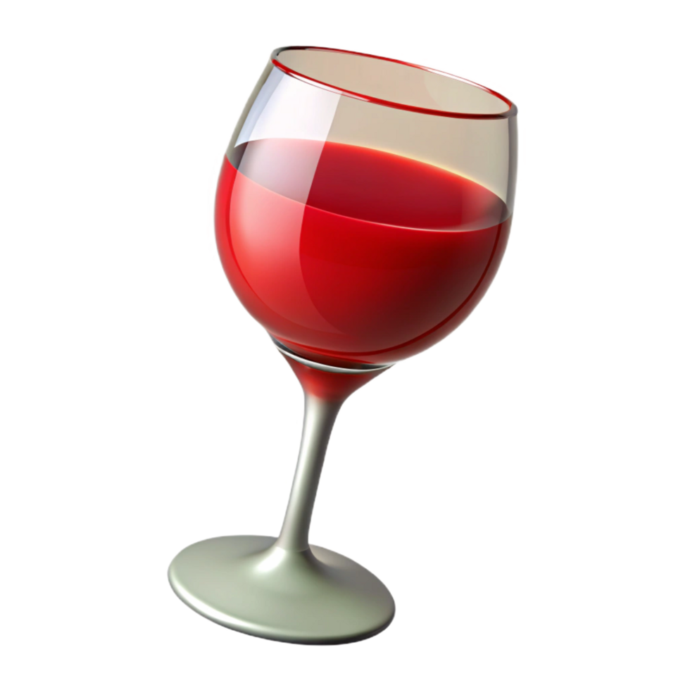 acclaimed industrial Wine glass, red wine, filled, NO BACKGROUND with Transparent Background. museum quality png