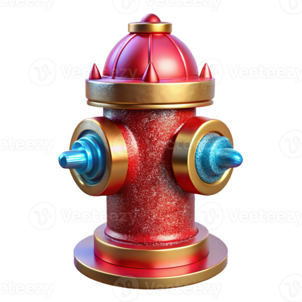 stunning vintage Red Fire Hydrant Front View Cutout detailed png
