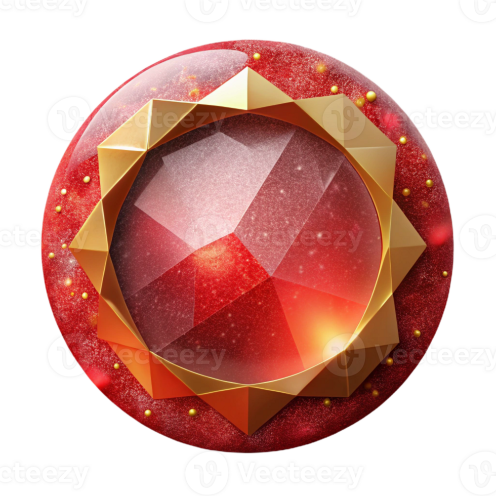 serene minimalist Red Geometric Circle Overlay with Transparent Background authentic png