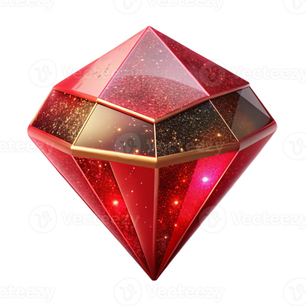 beautiful rustic Red Geometric Diamond Overlay with Transparent Background detailed png