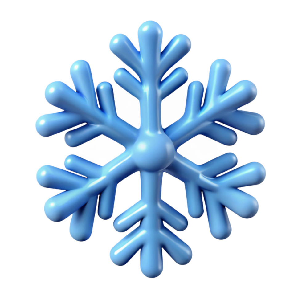 elegant iconic Single snowflake NO BACKGROUND with Transparent Background. png