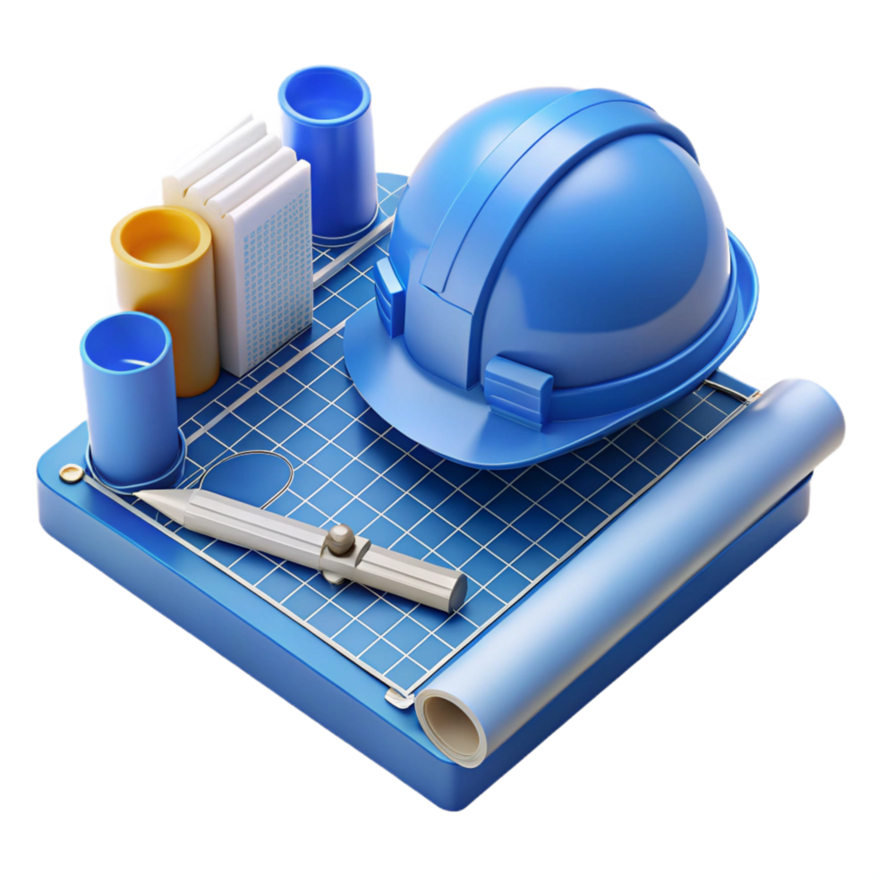 dynamic dramatic Civil engineering blueprint NO BACKGROUND with Transparent Background. 8K png