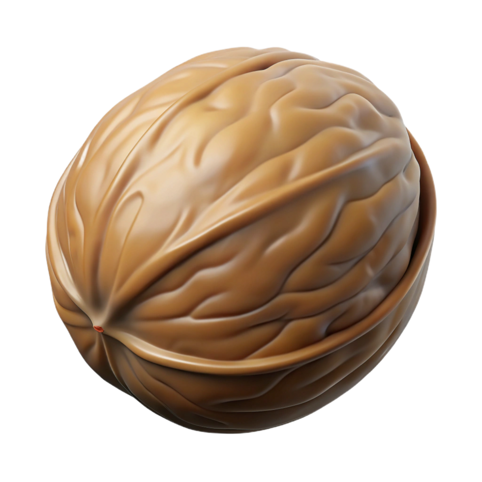 elegant gothic Single walnut, shell intact. NO BACKGROUND with Transparent Background. refined png