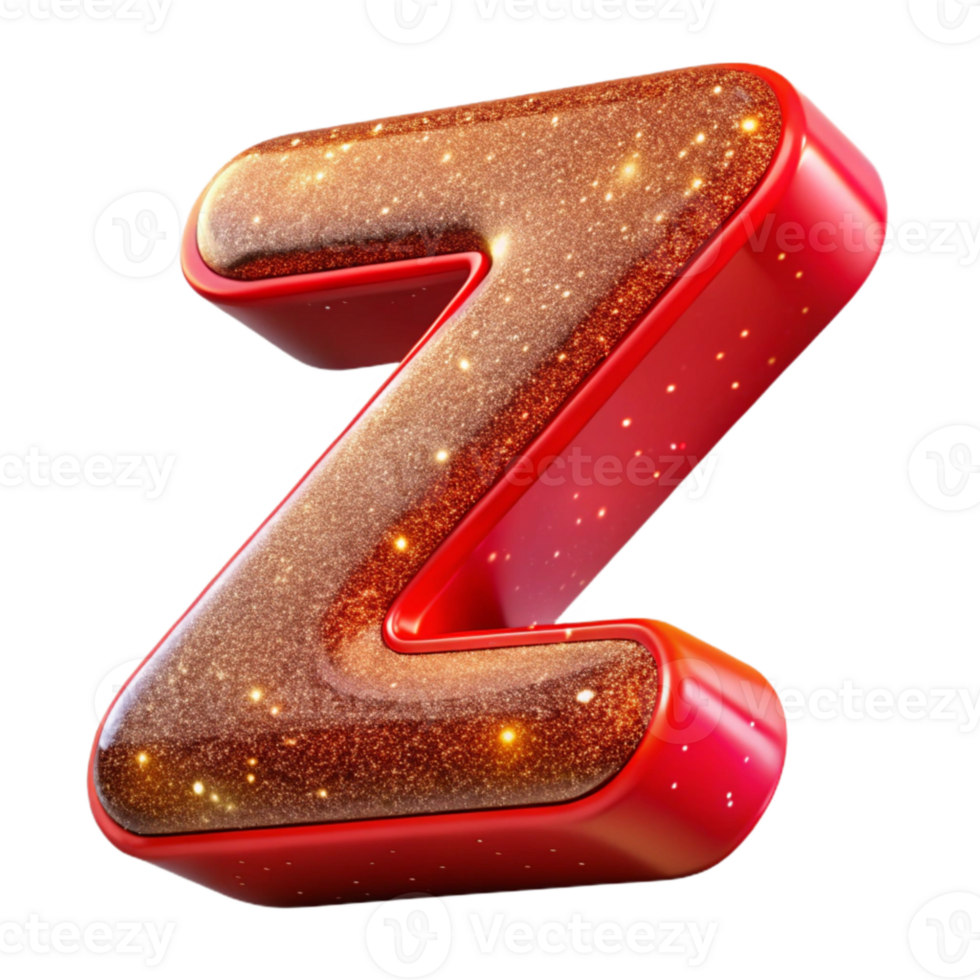 stunning creative Red Rounded Letter Z Transparent Background genuine png