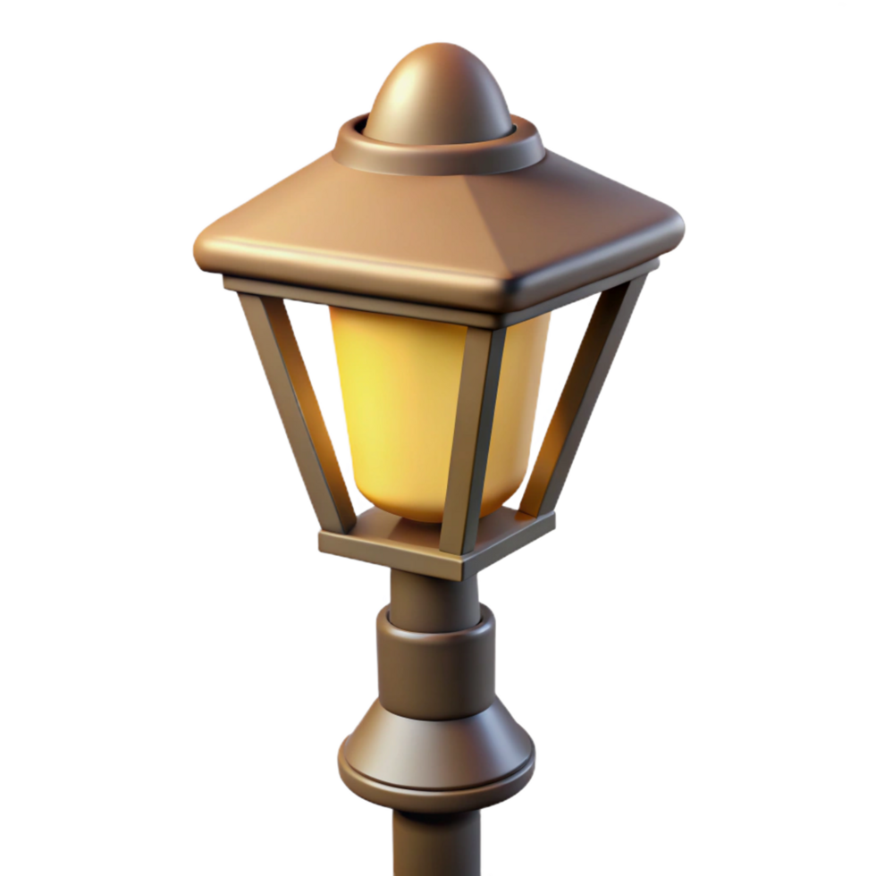 captivating futuristic Street light NO BACKGROUND with Transparent Background. studio quality png