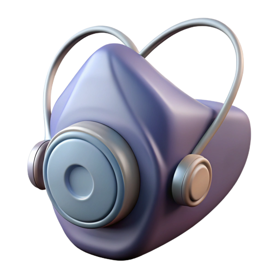 dramatic mid-century Dust mask NO BACKGROUND with Transparent Background. expertly shot png