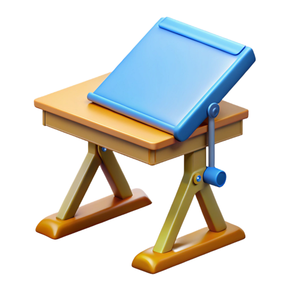 distinguished futuristic Drafting table NO BACKGROUND with Transparent Background. crisp png
