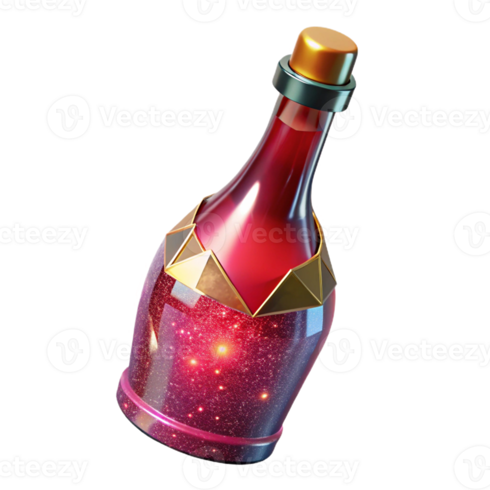 beautiful vintage Red Wine Bottle Transparent Background genuine png