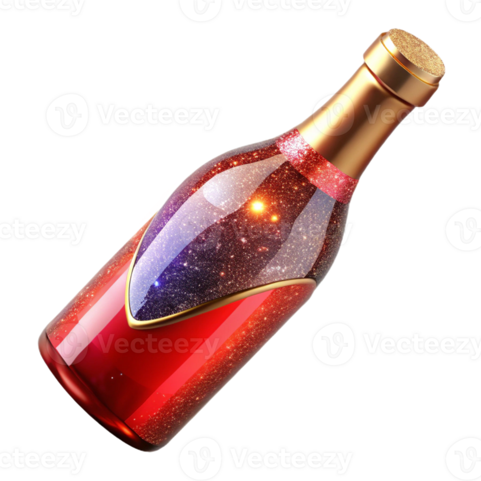 wonderful classic Red Wine Bottle Transparent Background detailed png