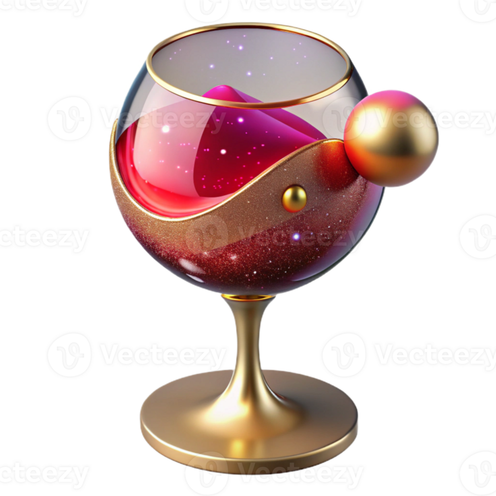 impressive minimalist Red Wine Glass Side View Cutout authentic png
