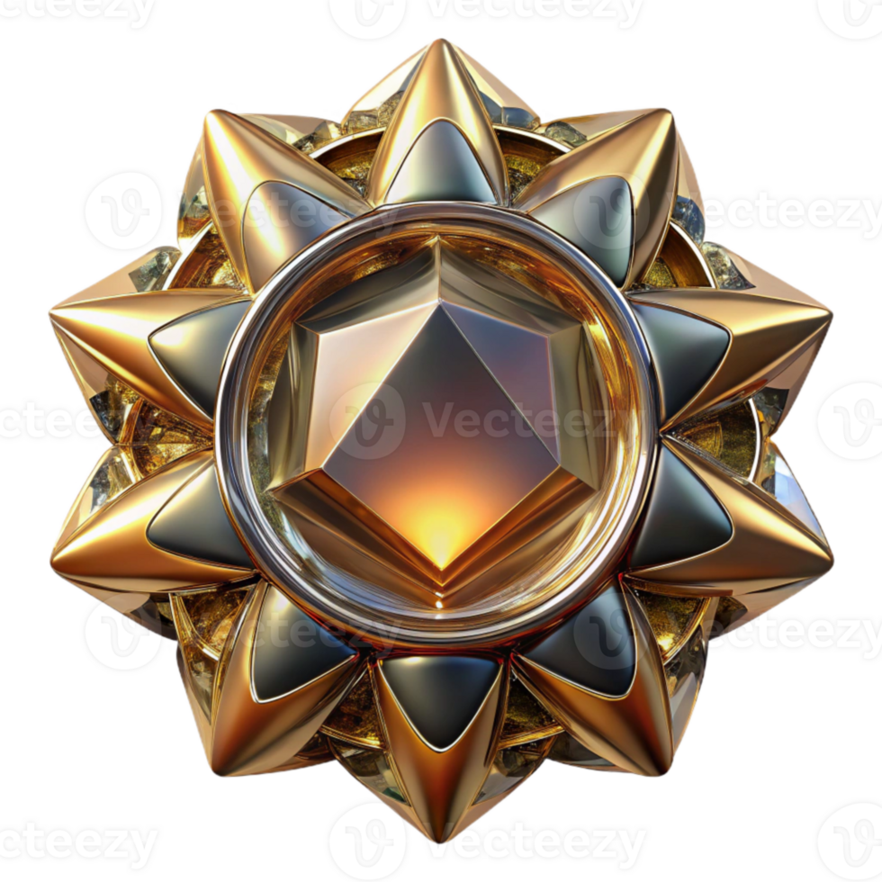 magnificent vintage Reflective Kaleidoscope Mirror Isolated Cutout authentic png