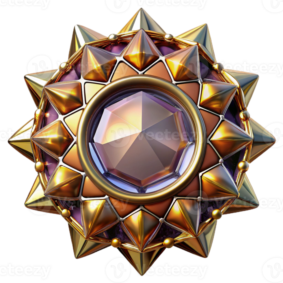 beautiful modern Reflective Kaleidoscope Mirror Isolated Cutout png