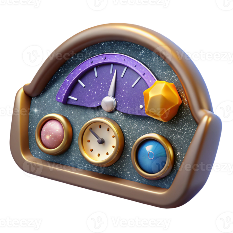 wonderful rustic Retro Car Dashboard Gauges Visible Cutout Element original png