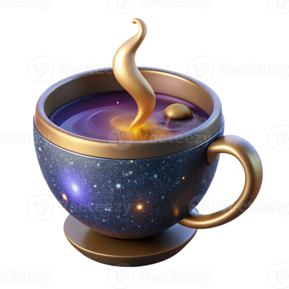 serene artistic Retro Coffee Cup Steam Rising Cutout authentic png