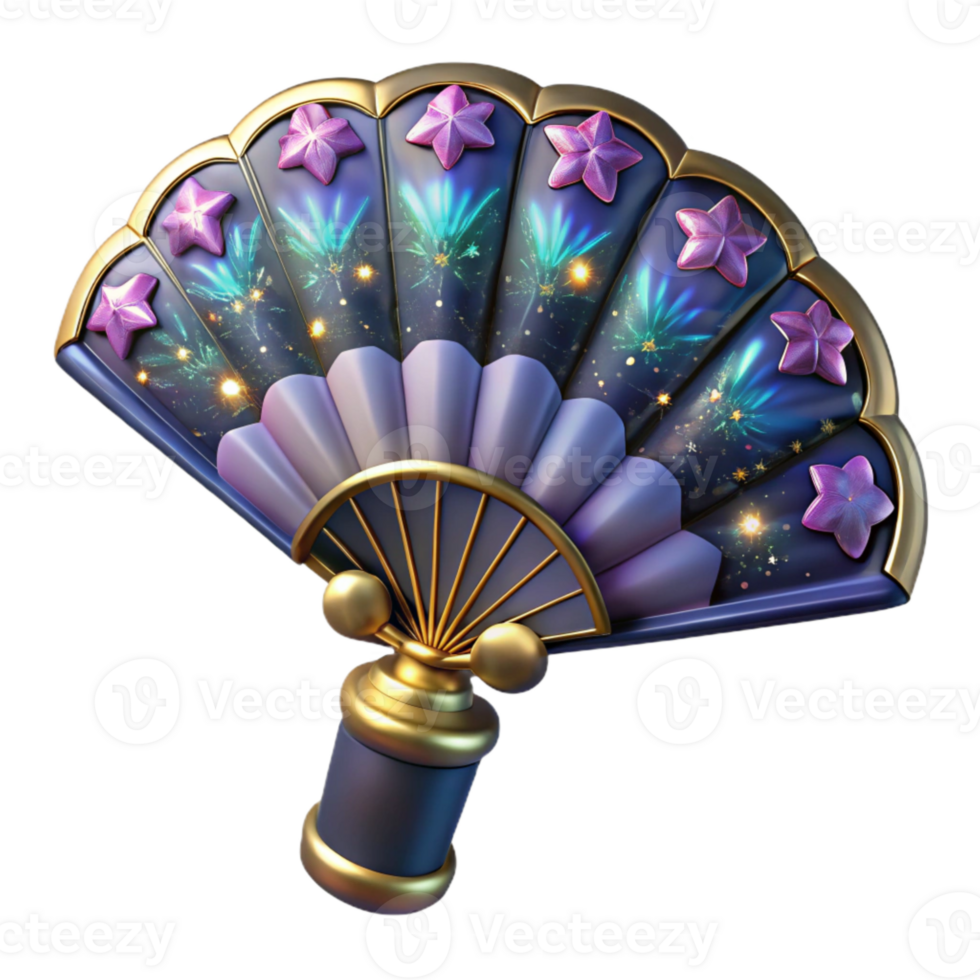 magnificent artistic Retro Handheld Fan Floral Pattern Cutout authentic png