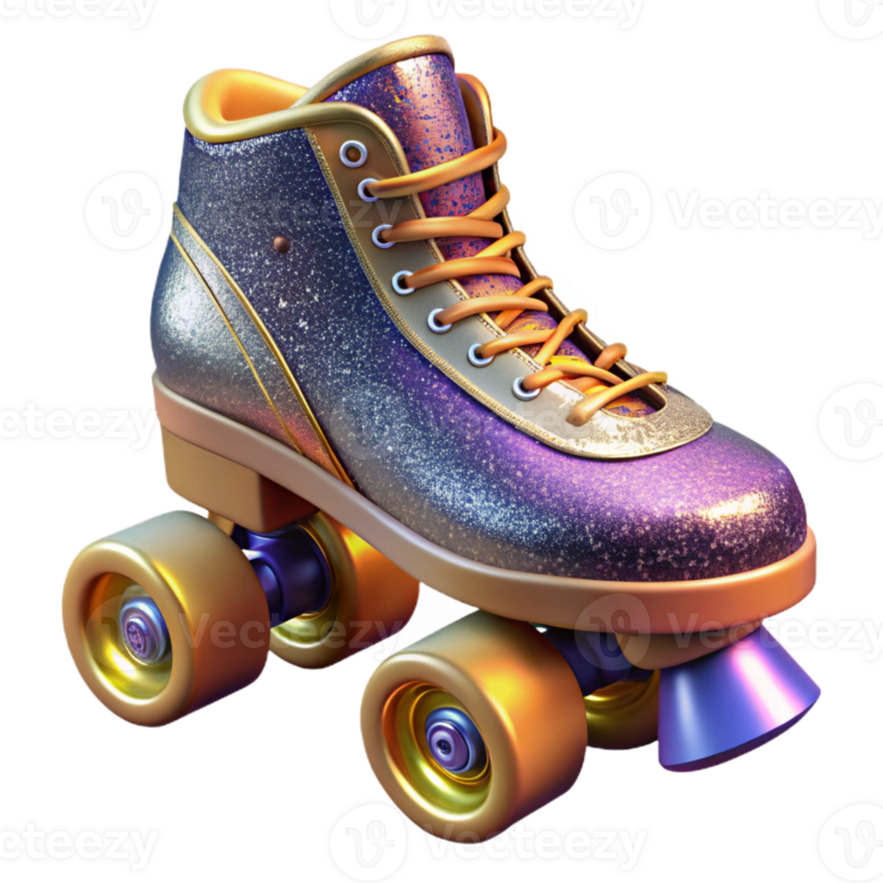 impressive abstract Retro Roller Skates Four Wheels Cutout professional png