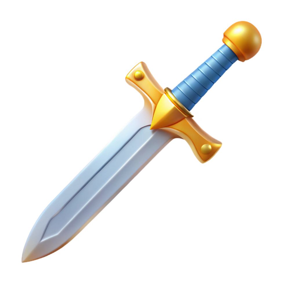 dazzling nordic Excalibur, King Arthur's sword. NO BACKGROUND with Transparent Background. high quality png