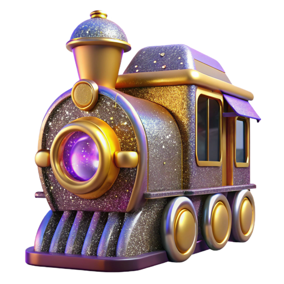 wonderful classic Retro Train Front View Isolated on Transparent Background exclusive png