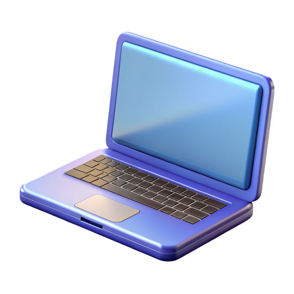 dynamic fascinating Laptop with closed lid NO BACKGROUND with Transparent Background. refined png