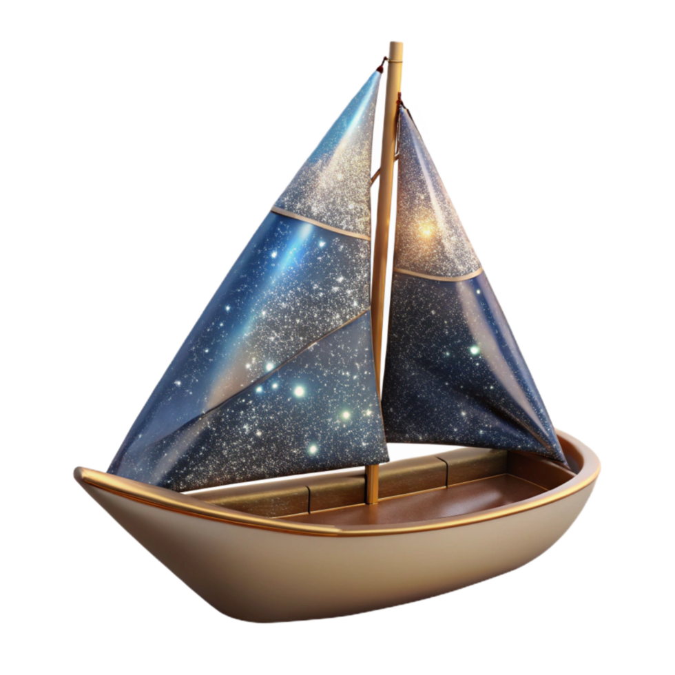 impressive traditional Sailboat with Mast and Shadow Transparent Background exclusive png