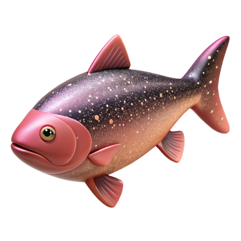 beautiful classic Salmon Pink Fish Silhouette Isolated Element high quality png