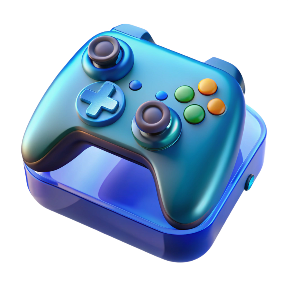 distinctive renaissance Gaming console with controller NO BACKGROUND with Transparent Background. sharp png
