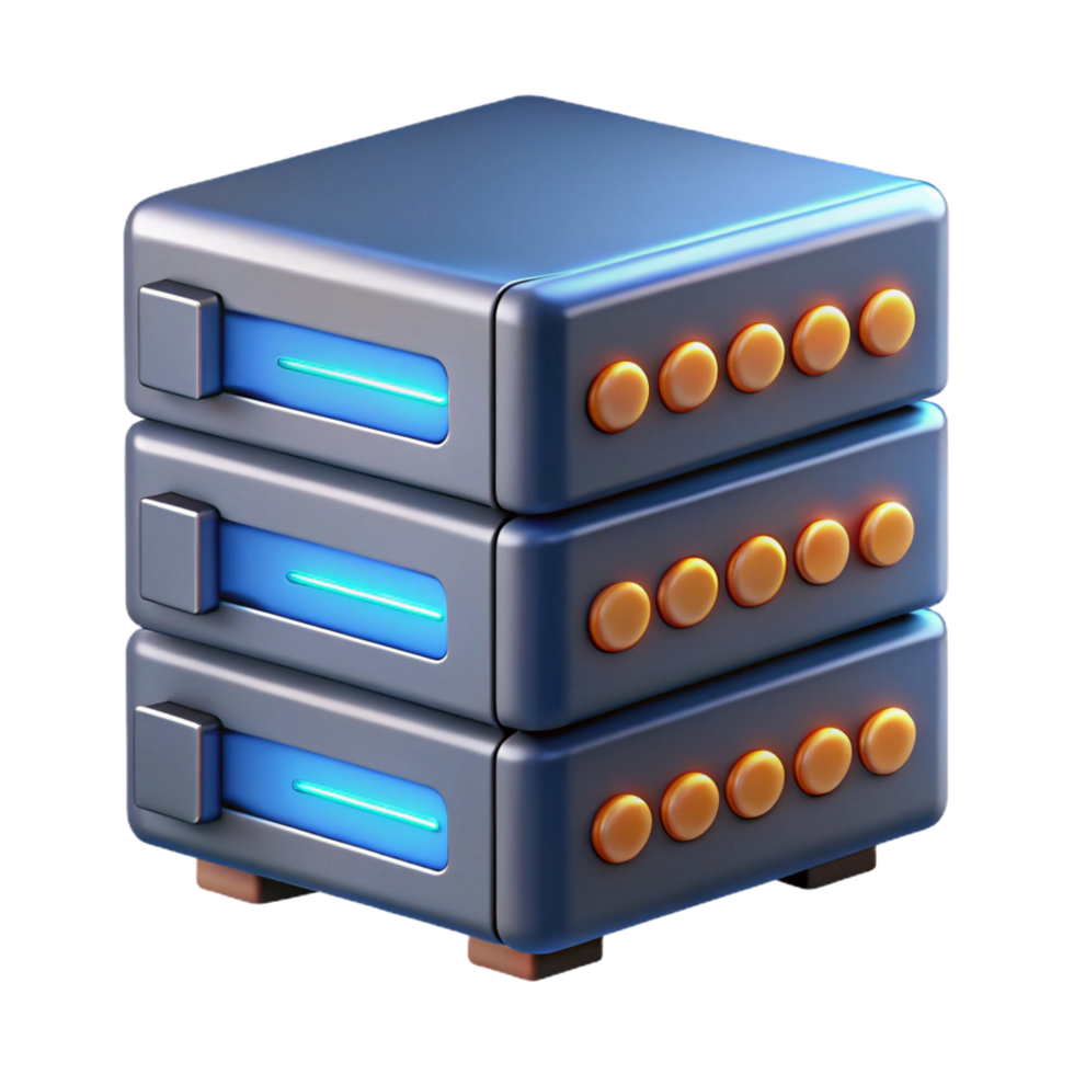 enchanting dynamic modern Server rack with blinking lights NO BACKGROUND with Transparent Background. masterfully captured png