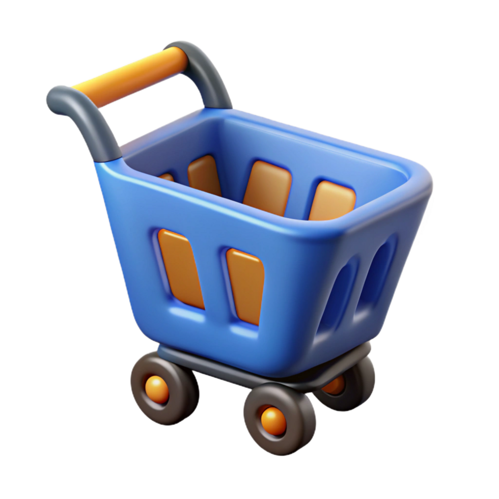captivating creative E-commerce shopping cart icon NO BACKGROUND with Transparent Background. precision png