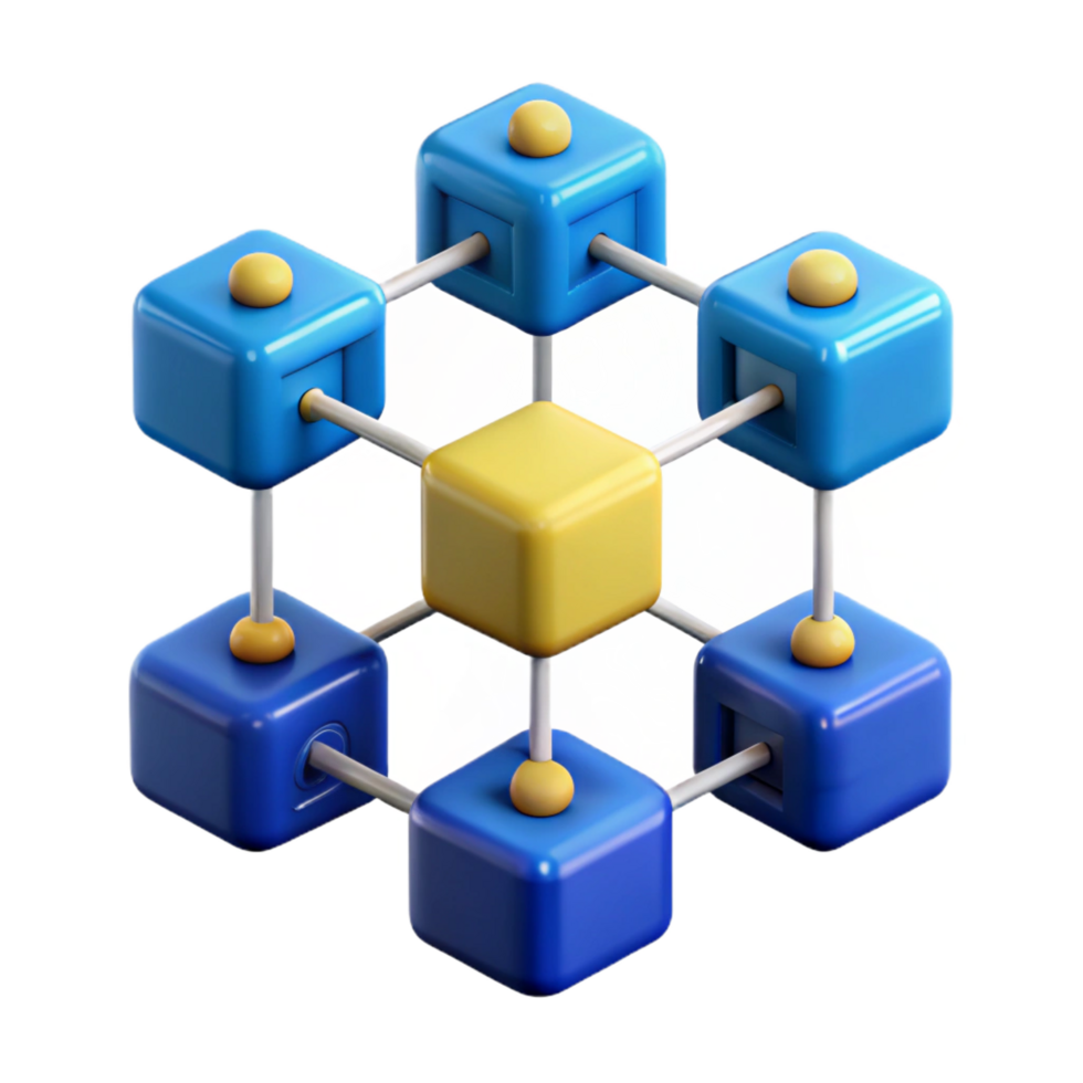 dreamy breathtaking Blockchain technology network diagram NO BACKGROUND with Transparent Background. gallery standard png