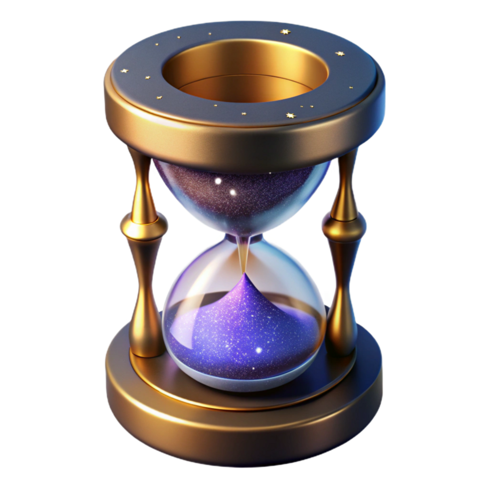 wonderful classic Sand Timer Half Full Isolated premium png