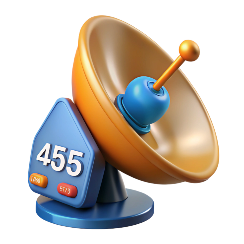 captivating industrial Satellite dish receiving signal NO BACKGROUND with Transparent Background. original png