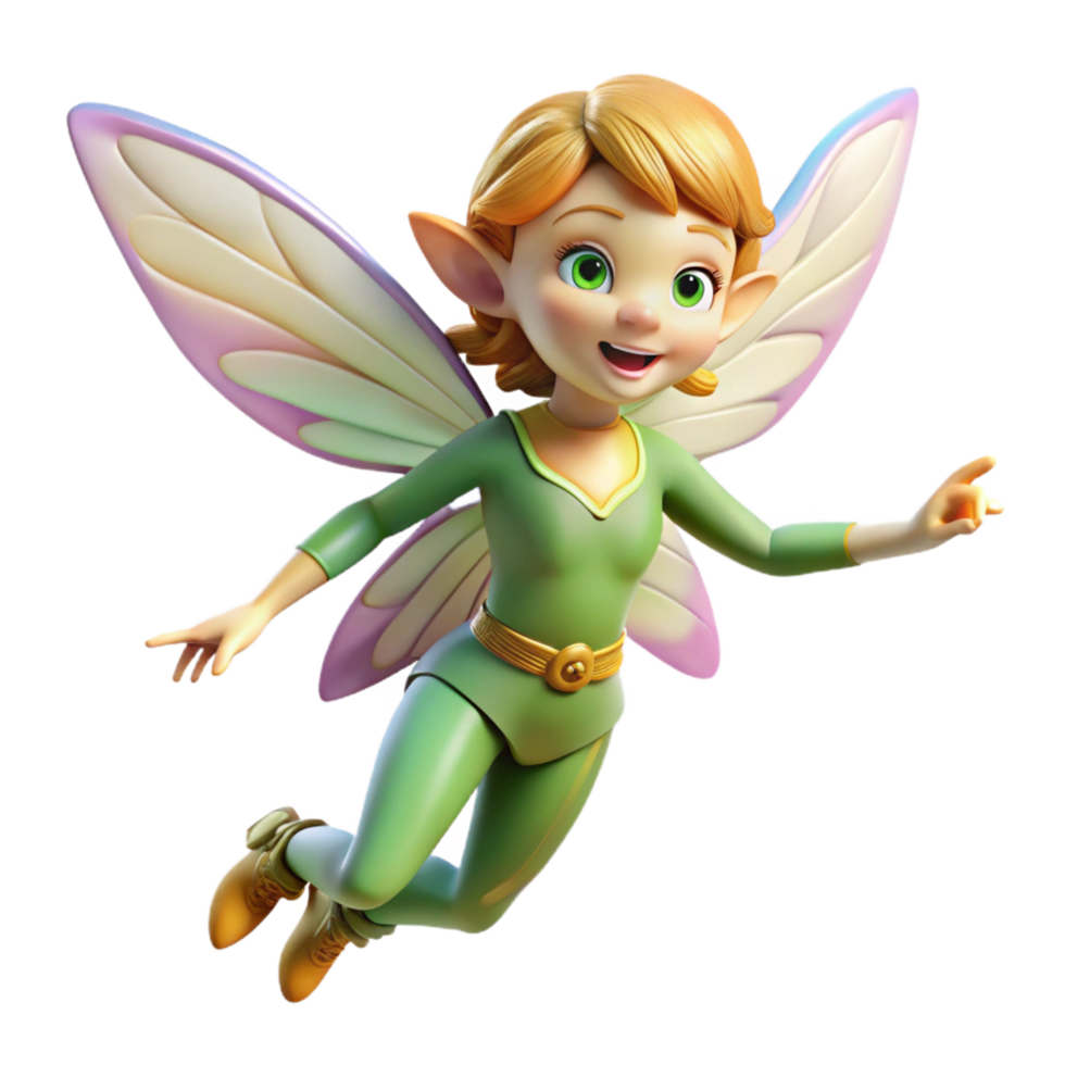 bold splendid A playful pixie with shimmering wings. NO BACKGROUND with Transparent Background. luxury png