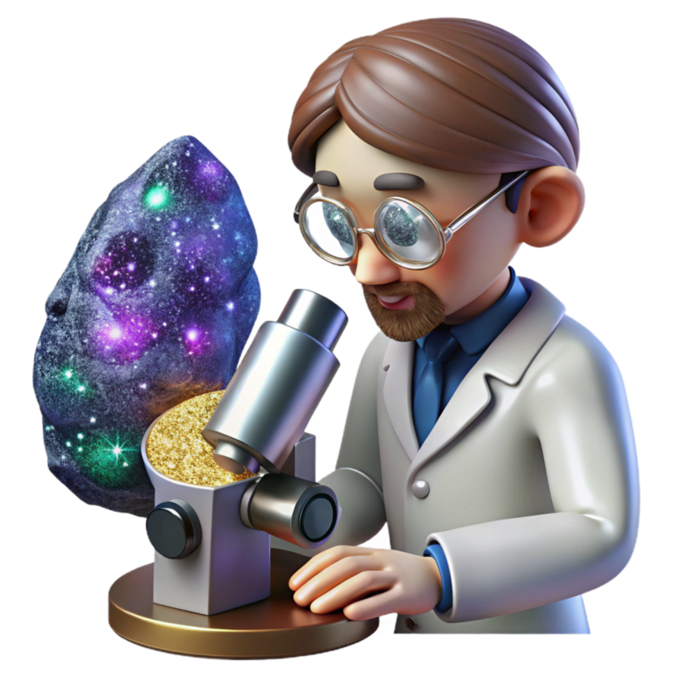impressive vintage Scientist Looking Through Microscope Isolated on Transparent Background genuine png