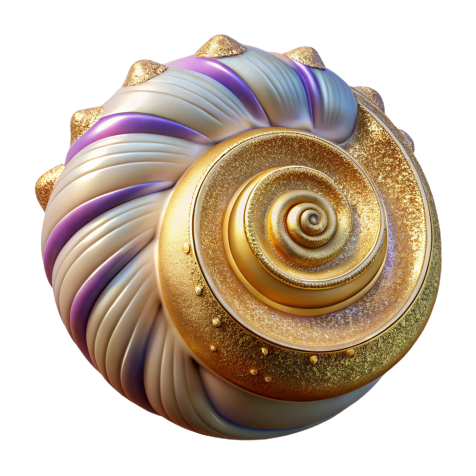 serene rustic Sea Shell Spiral Symmetry Beach Theme Transparent Background high quality png