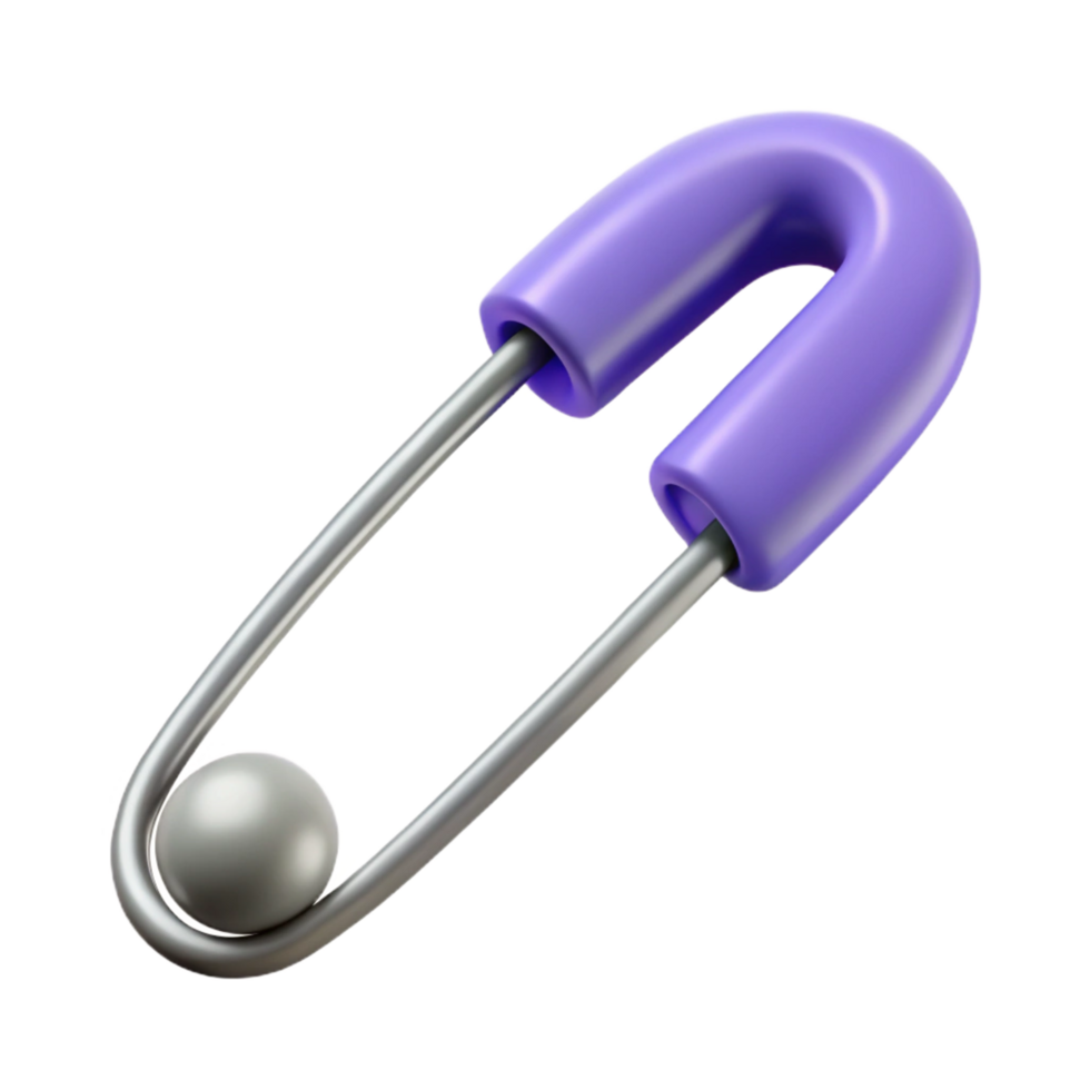 beautiful remarkable A single safety pin, closed. NO BACKGROUND with Transparent Background. png
