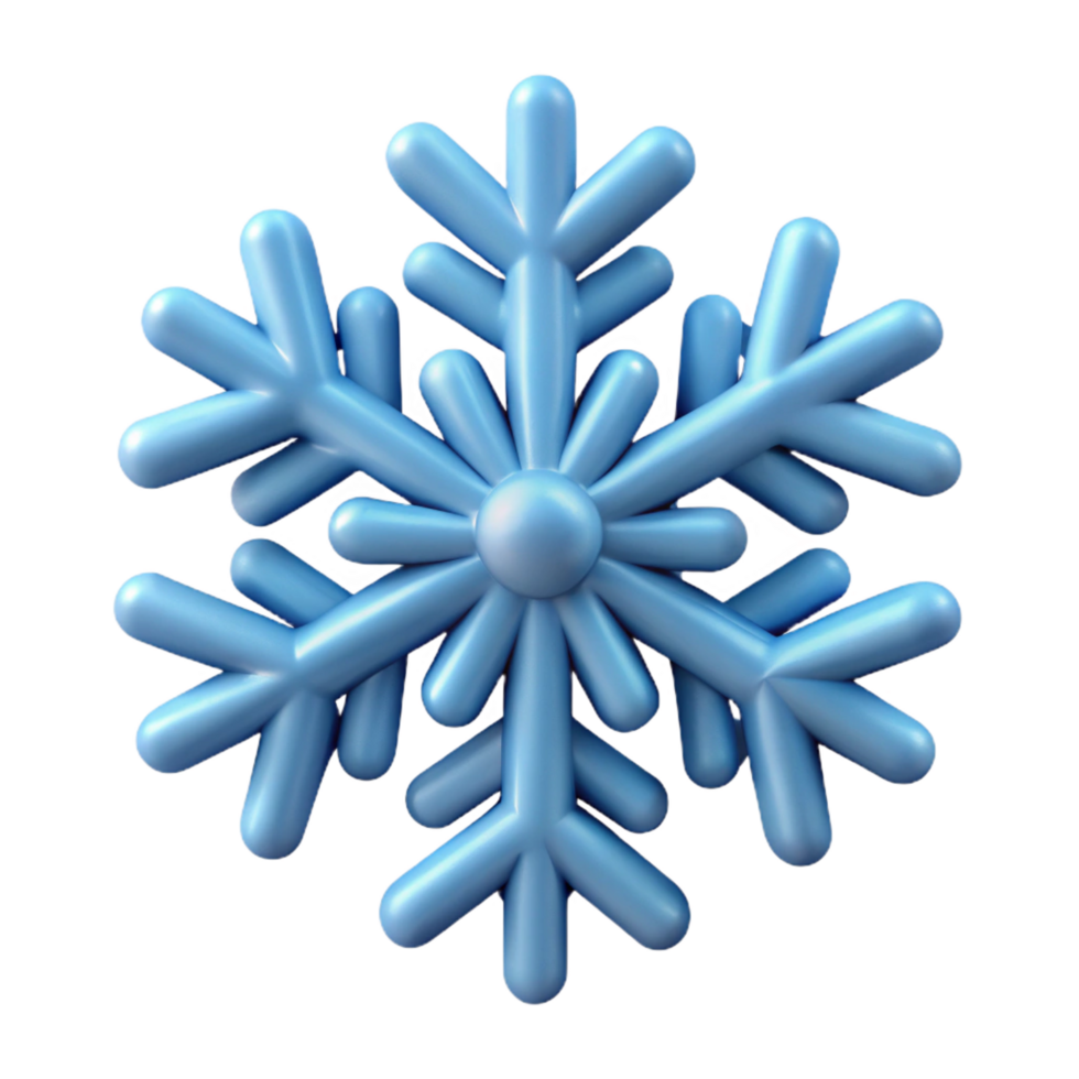 dynamic radiant Single perfect snowflake NO BACKGROUND with Transparent Background. original png