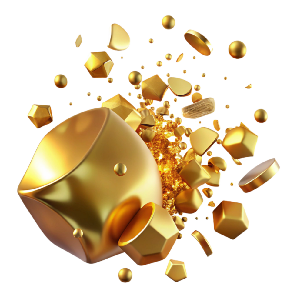 wonderful contemporary Shimmering Gold Confetti Falling Isolated Element authentic png