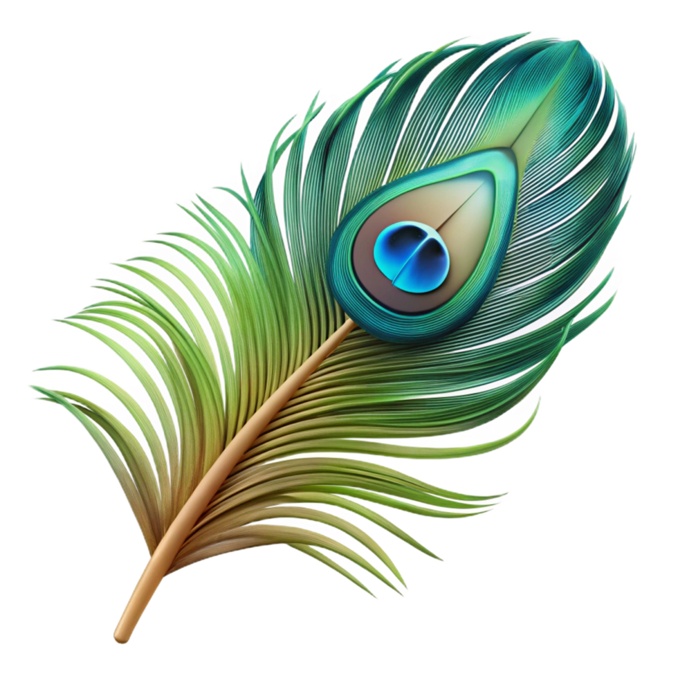 captivating playful renaissance Feather peacock NO BACKGROUND with Transparent Background. artisan png
