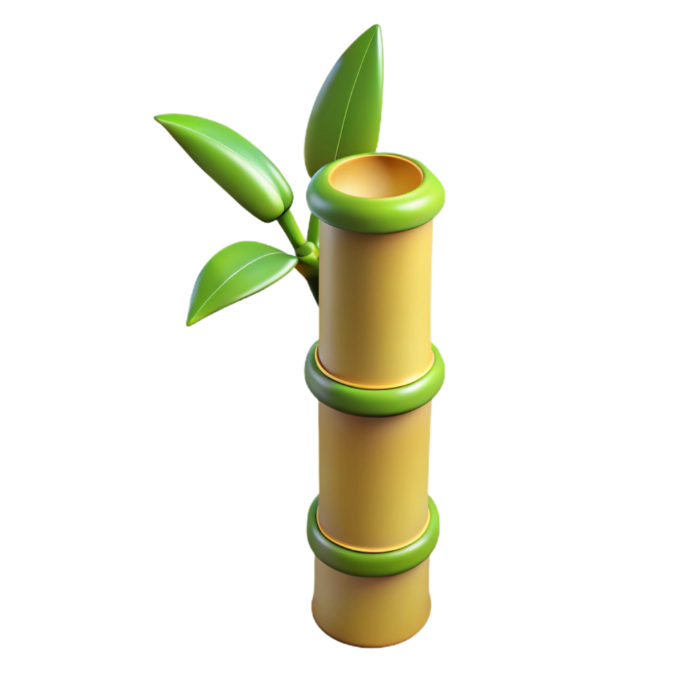 bold elegant Bamboo stalk NO BACKGROUND with Transparent Background. fine detail png