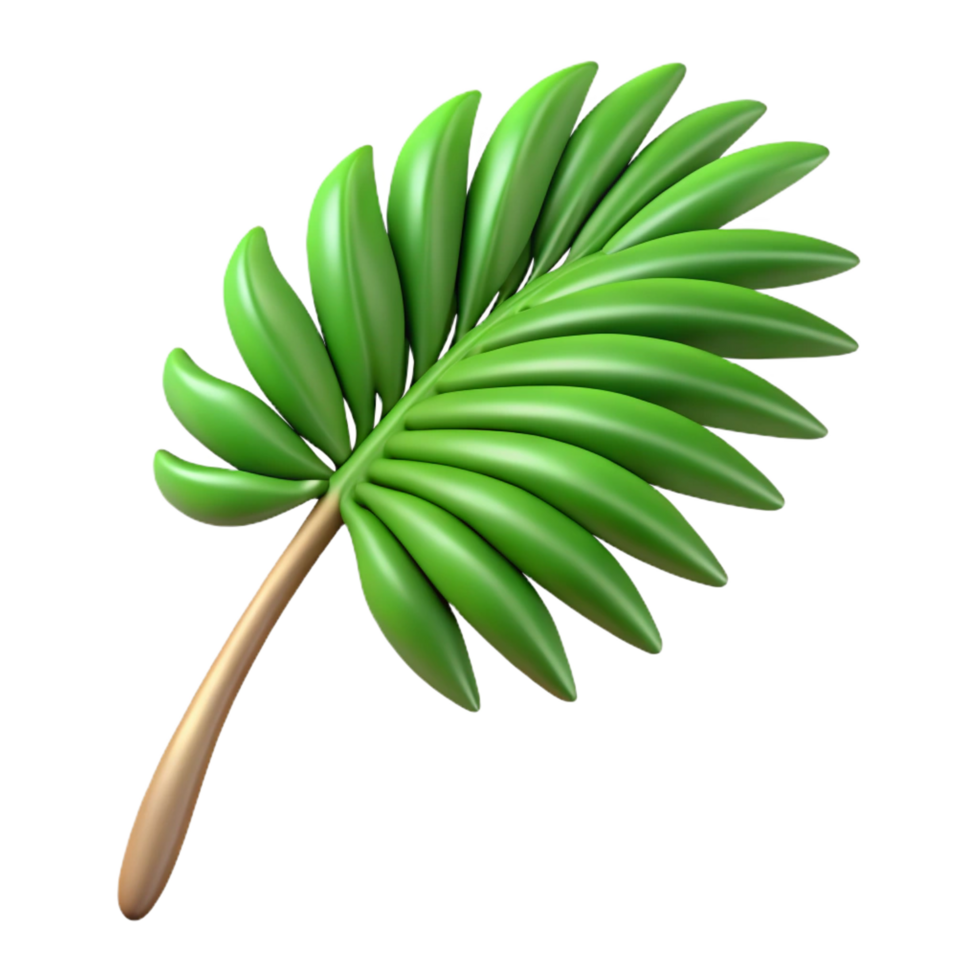 dynamic elegant Palm leaf NO BACKGROUND with Transparent Background. studio quality png