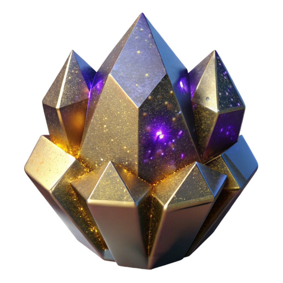 magnificent modern Shining Crystal Structure Mineral Isolated Element original png