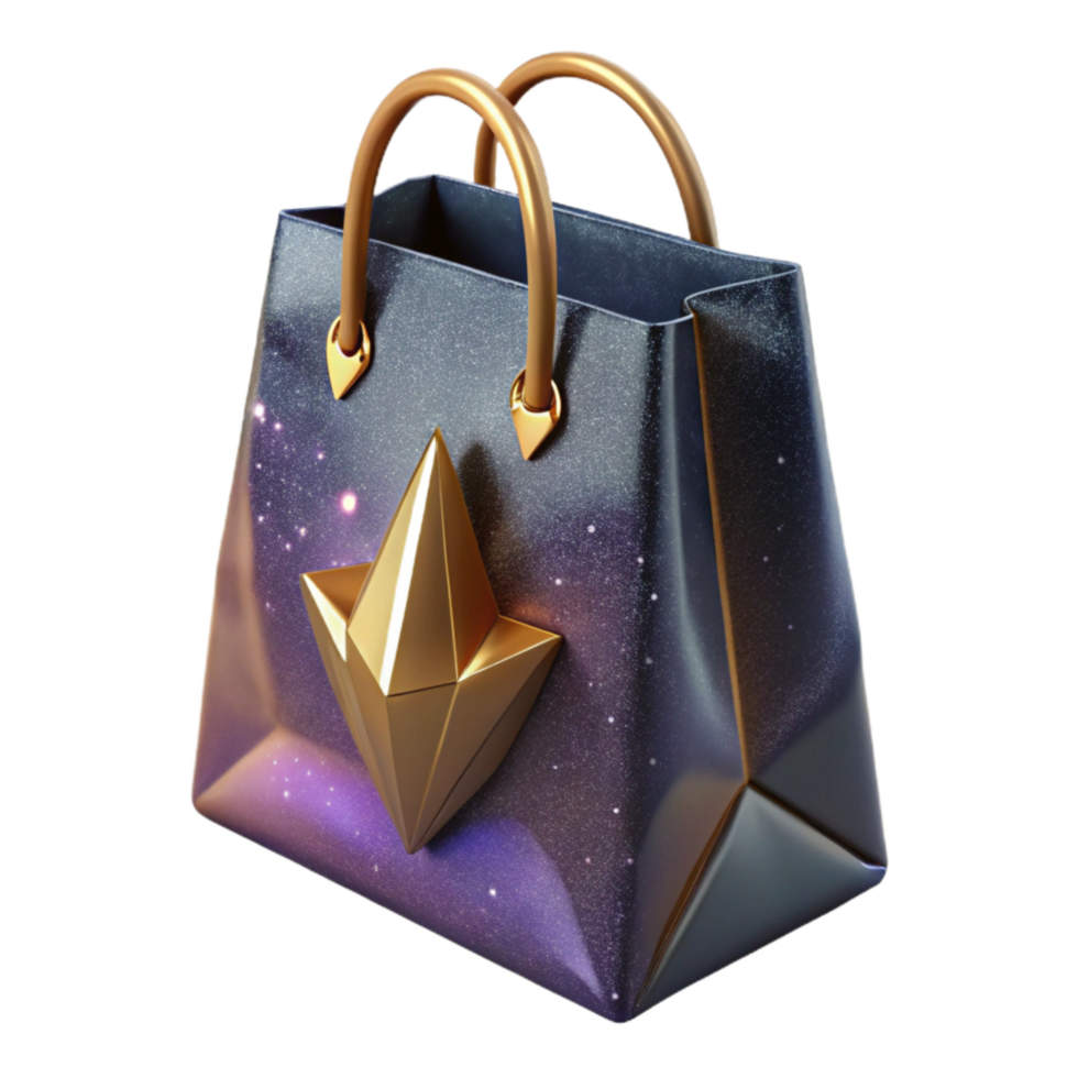 wonderful modern Shopping Bag Side Angle Transparent Background exclusive png