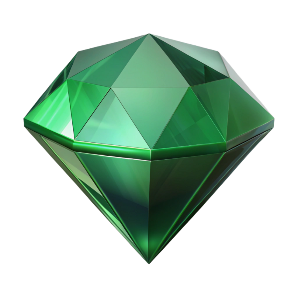 alluring quintessential A single, polished emerald gemstone, NO BACKGROUND with Transparent Background. png
