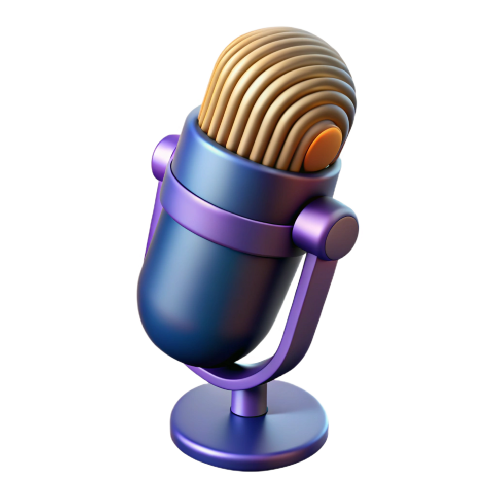 dramatic exemplary A microphone, studio quality, NO BACKGROUND with Transparent Background. png